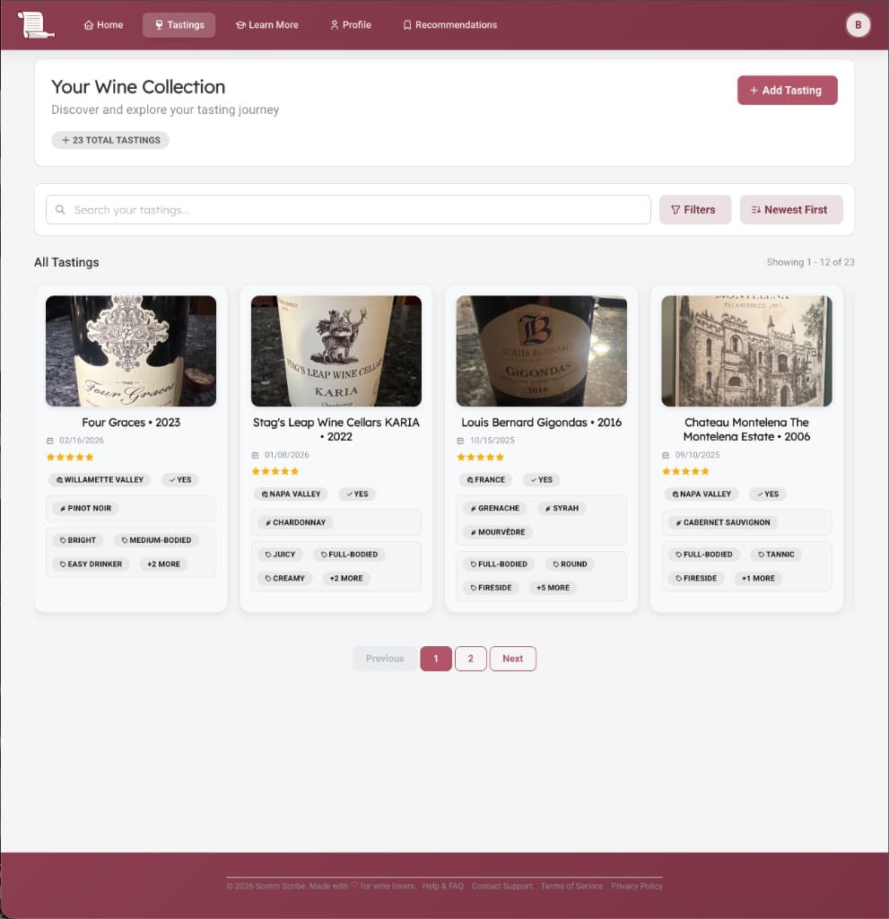 Somm Scribe: Wine Journal & AI Recommendations preview